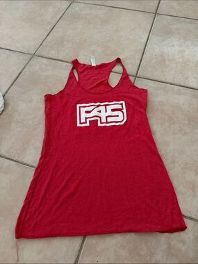 F45 Red Racerback Tank Top with White Logo size XS @@@